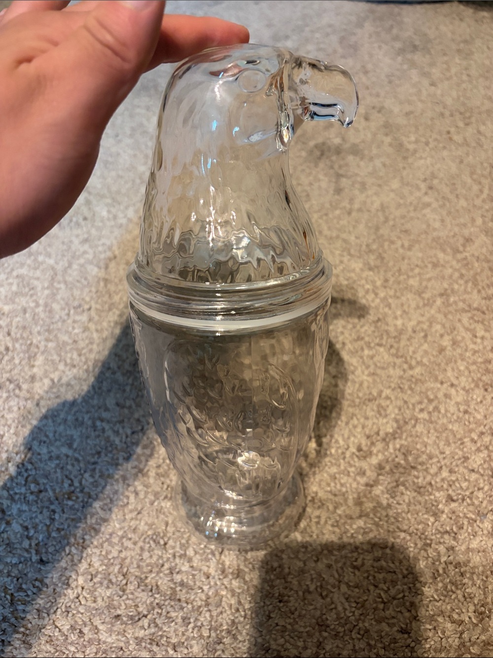 Clear Eagle-Head Glass Cup